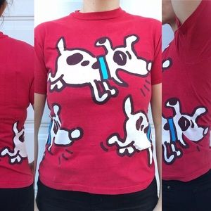 black jack brand t-shirt spotted dogs run Vtg tee